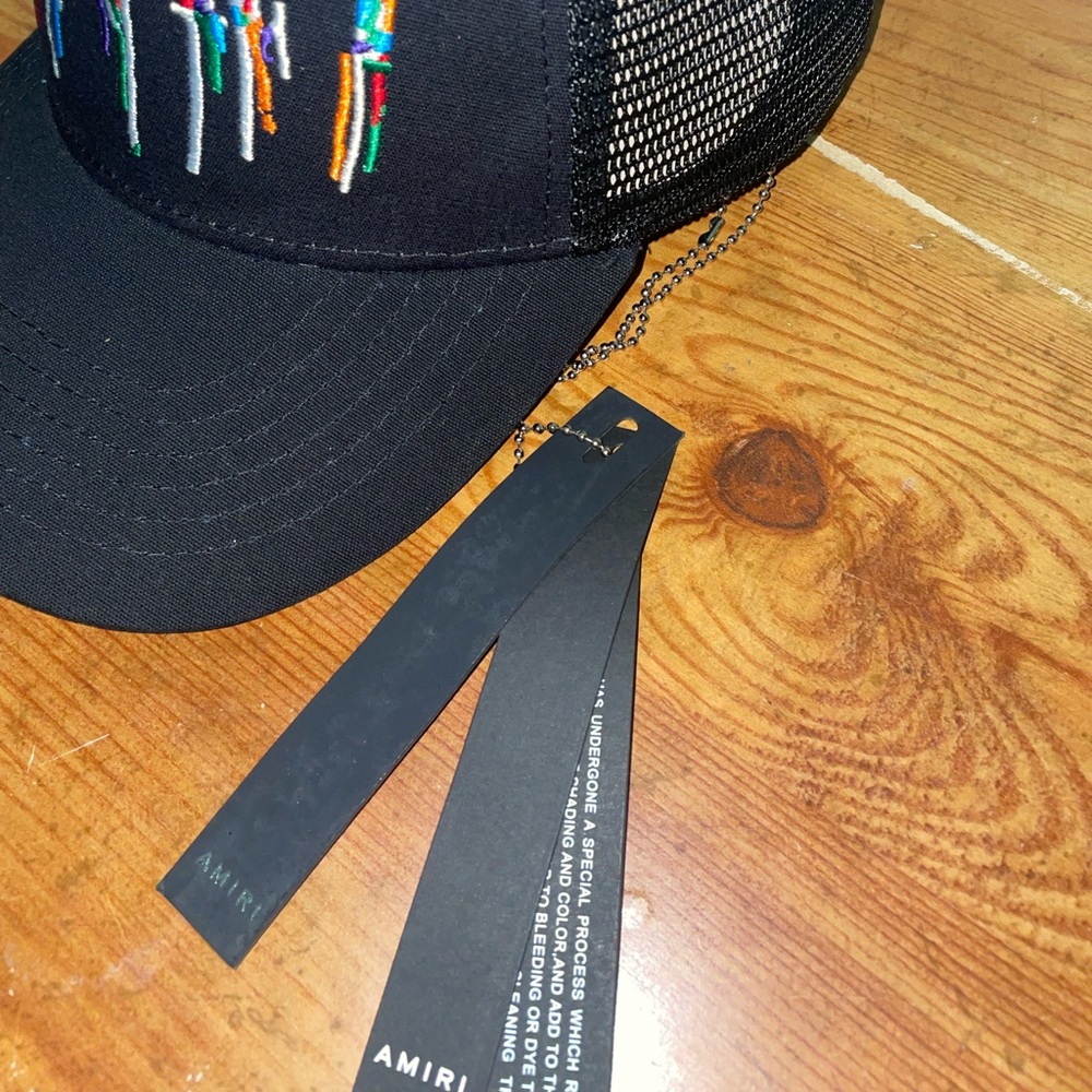 Amiri Drip Letter Embroidered Hat